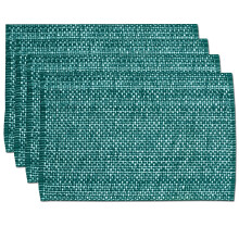 Sweet Home Collection 100% katoenen placemats voor eetkamer, rechthoekig, tweekleurig, geweven stof, 30 x 40 cm, zachte, duurzame tafelmatten, set va