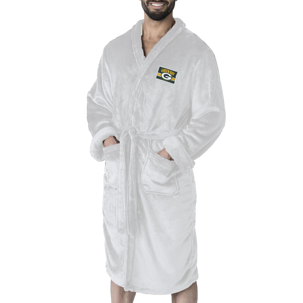 Peignoir en soie NORTHWEST NFL Green Bay Packers L/XL Blanc Rollout