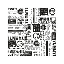 F?. P-GT-1212-W 12 """" X 12 """" Hvid madord-tekst Fedtbestandig f?devaresikre wrap-papir Deli Wrap Clipper Mill (1000 stykker)