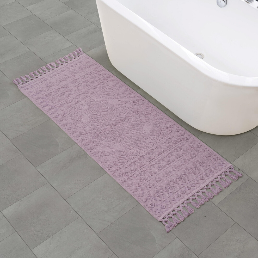 French Connection Nellore Fringe 24 x 64 in. Bath Rug  Light Purple-image-OPC-PH56DKW-NEW
