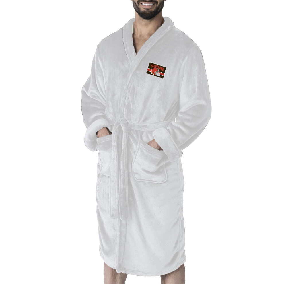 Peignoir en soie NORTHWEST NFL Cleveland Browns L/XL Blanc