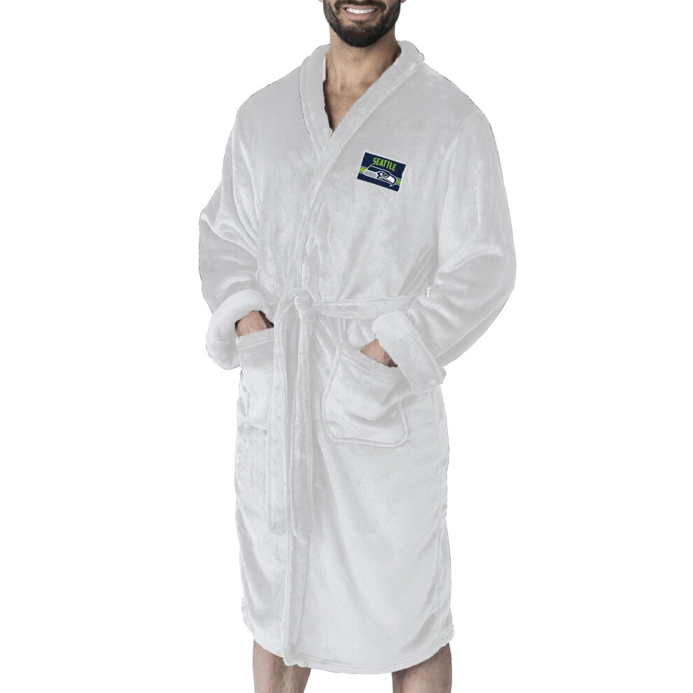 Peignoir en soie NORTHWEST NFL Seattle Seahawks L/XL Blanc
