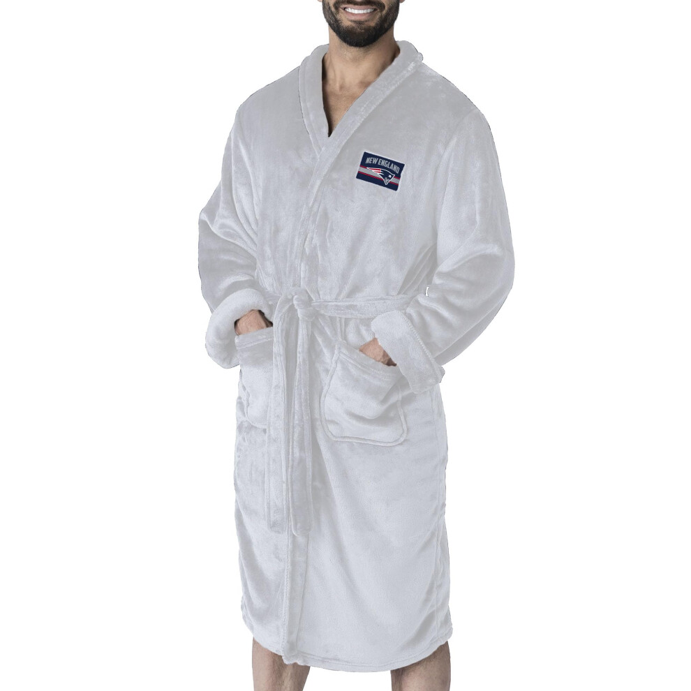 Peignoir en soie NORTHWEST NFL New England Patriots L/XL Blanc