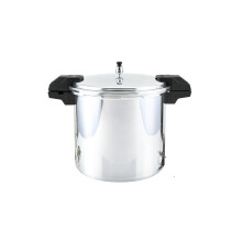 IMUSA USA A417-80808 22Qt Jumbo tlakov hrniec na spor k s regul torom a bocn mi rukov tami, strieborn