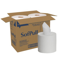 ASCIUGAMANI DI CARTA AD ALTA CAPACIT    SOFPULL CENTERPULL DI GP PRO (GEORGIA-PACIFICO) 28143 BIANCO 4 ROTOLI PER SCATOLA 567 ASCIUGAMANI PER ROTOL