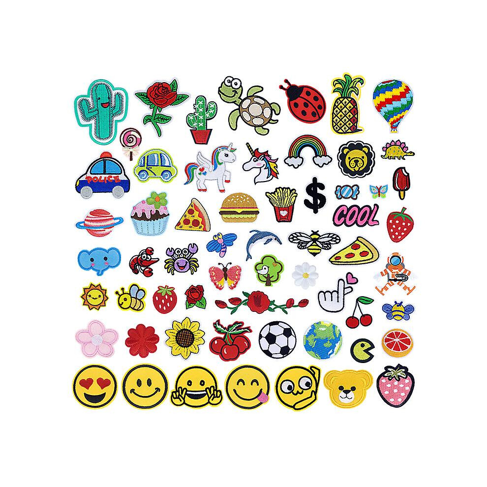 (As show, One size) Iron On Patches, (60pcs) Kids Iron On Patches, Kids Sew On Patches, Kids Knee Brace, For Repairing T-shirt, Jeans, Luggage, Kids Skirt.