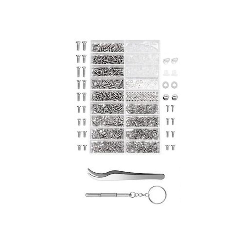 (As show, One size) Micro Screw Eyeglass Repair Kits, With Tweezers And Screwdriver, For Glasses, Sunglasses, Watches