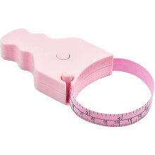 (As show, One size) Body Tape Measure - 150cm (60"), One-handed Use, Compact & Ergonomic Design - Helps Lose Weight & Tone Muscles (pink)