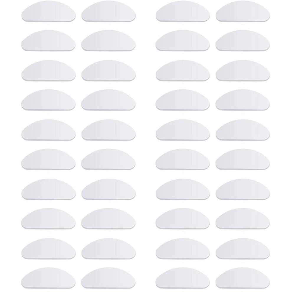 (As show, One size) 20 Pairs 1mm Non-slip Silicone Nose Pads Adhesive Nose Pads For Glasses Sunglasses Shows (clear)