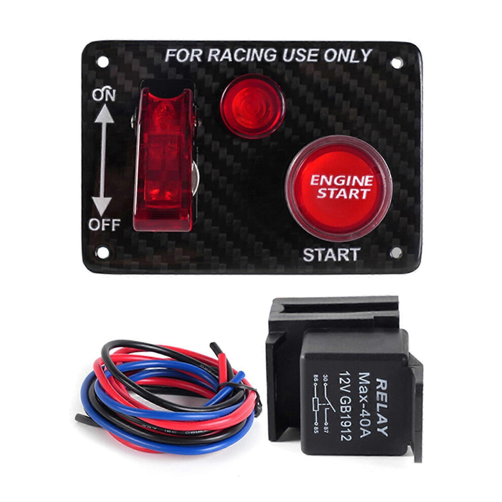 (T0, One Size) Ignition Control Panel Push Start Led Toggle Switch With Led Indicator For Competitive Enthusiasts Truck Boat Motorhomes 7683012615450