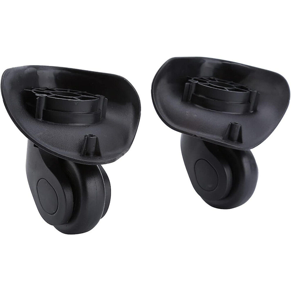 (As show, One size) Pair Of Luggage Replacement Wheels - Black Pair (left & Right) Universal Plastic Luggage Replacement Wheels