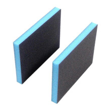 (Blue 180 mesh, One size) Ergonomic Sanding Foam Block 2pcs, Fine and Coarse Surfaces Suitable for Crafting DIYer Projects Home Improvement Tasks