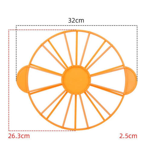 (orange, One size) Green Diy Pastry Feeder Plastic Cake Slicer 10/12 Pieces Equalizer Baking Tool