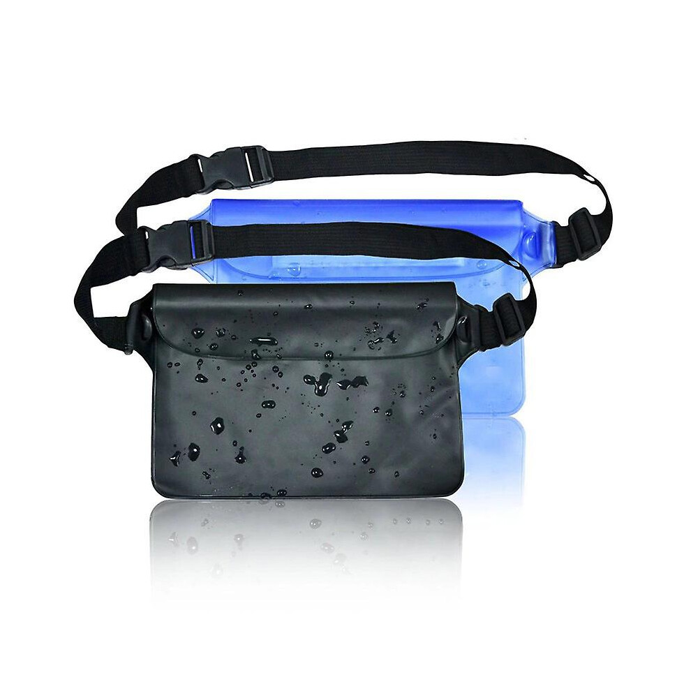 (As show, One size) Waterproof Mobile Phone Pouch - Set Of 2 - Waterproof Smartphone Pouch Waist Bag, Waterproof Waist Bag Adjustable Strap, Waterproof Belt Pouch For Bea