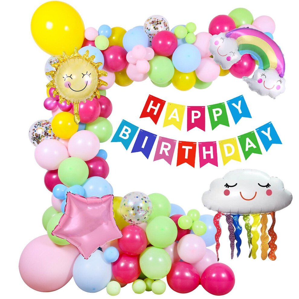 (As show, One size) Multicolored Birthday Balloon, Birthday Decoration, Birthday Balloon, Multicolored Number Balloon, Balloon, Birthday Party Decorat