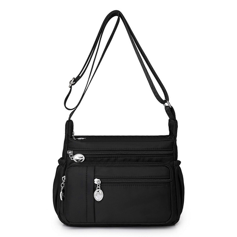 (Light Purple, One Size) Women Bag Fahionable Shoulder Bag Large Capacity Crossbody Bag Multi-Pocket Messenger Bag Lightweight Travel Casual Bag Blac 7683012608582