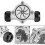 Threaded Connector G1/4"pc Water-cooled 8-way Fan Female (black) 10