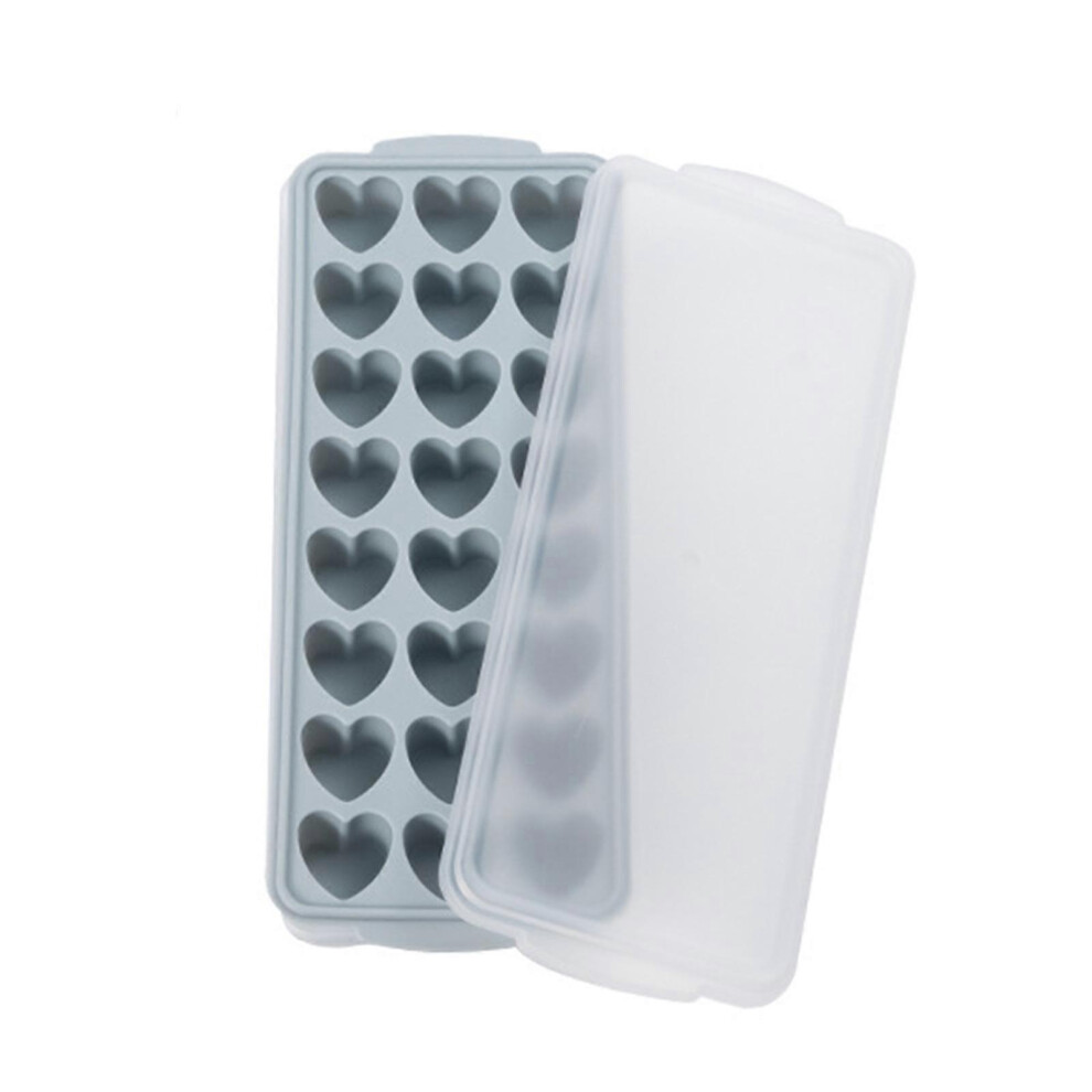 (Blue, One Size) Ice Cube Tray Silicone Mold Silicone Ice Cube Trays Heart Shaped Ice Cube Molds For Whiskey Cocktails Juice Beverages Blue 7683012602016