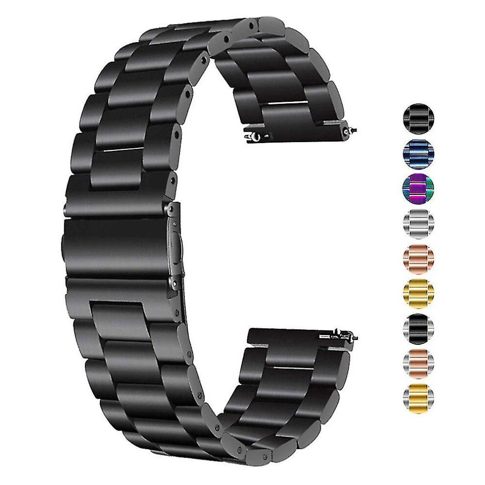 ( 20Mm, One Size) Seiko Strap Bracelet 24Mm Stainless Steel Watch Straps For Men/Women Black