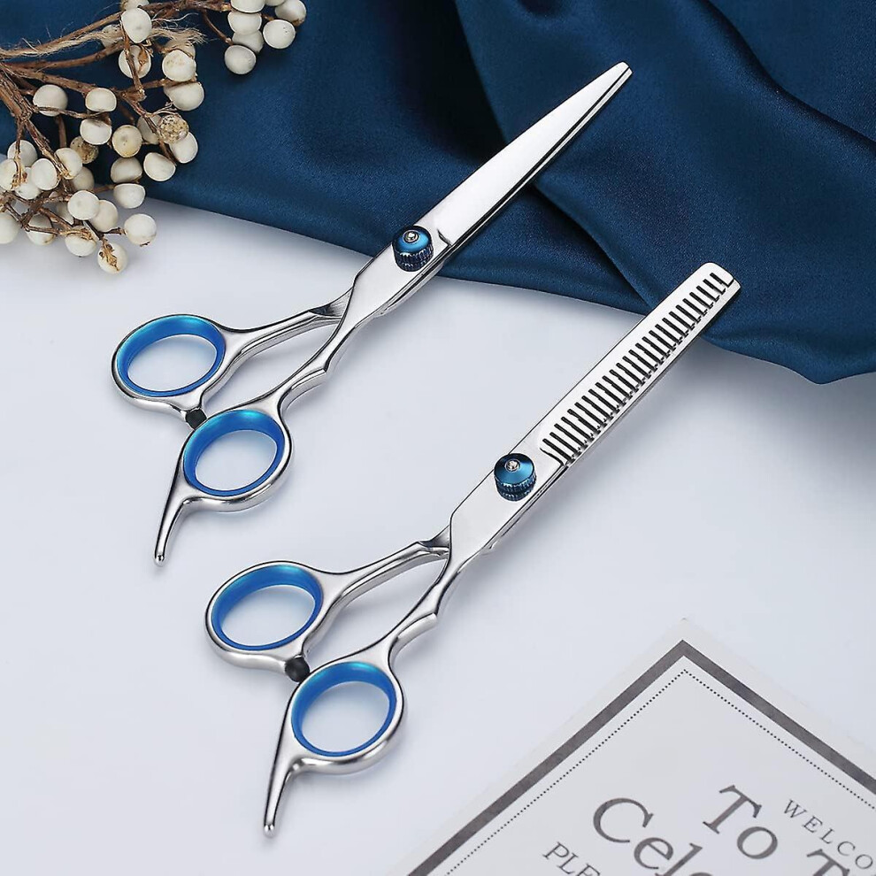 (As show, One size) Hair Cutting Scissors Set, Professional Hair Thinning Scissors, Teeth Cutting Scissors, Hairdressing Texturing Scissors, For Salon