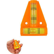(As show, One size) Orange Triangular Level Magnetic T-shaped Spirit Level, Handy Small Caravan Spirit Level With Magnet, Van Spirit Level, Caravan Level Ramp, Motorhome
