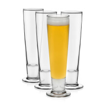 Libbey Stockholm Pilsner Beer Glasses Set med 4 14,5oz Tall Pint Glasgon fr Pilsner Kolsch Lager och mer Unikt lpresentset