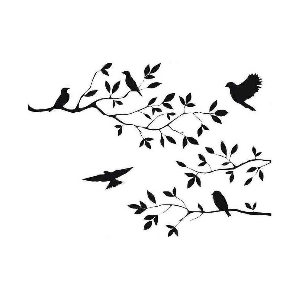 (As show, One size) Removable Vinyl Wall Stickers for Kids Room Decor, Tree Branches Design, Black, 60 x 35.cm