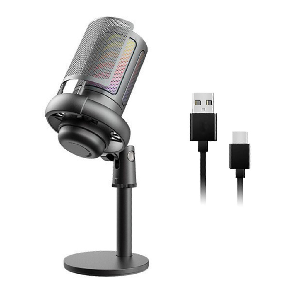 (Pinker, One Size) Color Usb Microphone For Gaming Pc Streaming Podcasting Mute Button Condenser Mic Noise Reduces Black 7683012614873