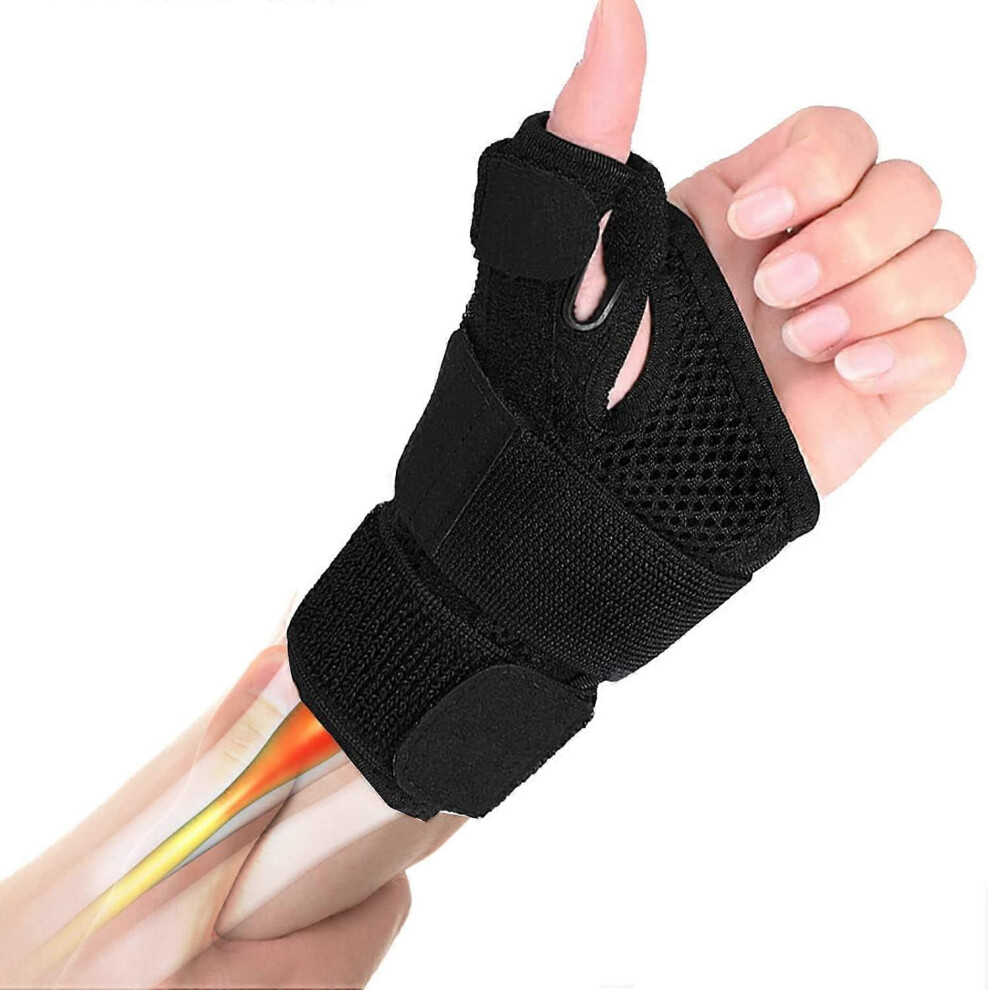 Black (As Show, One Size) Thumb Splint, For Right And Left Hand - For Arthritis, Tendinitis, Carpal Tunnel And Sprains - For Men And Women