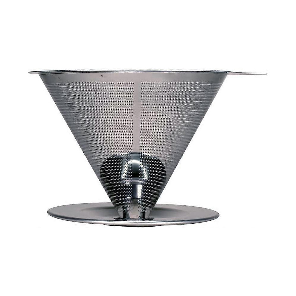 (As show, One size) Stainless Steel Coffee Filter - Zero Waste - Reusable Stainless Steel Permanent Coffee Filter - Permanent Filter for Camping, Trav
