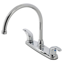 Kingston Brass KB6791LLLS 8"" Centerset konyhai csaptelep 10,75 x 10 x 2,38 polrozott krm