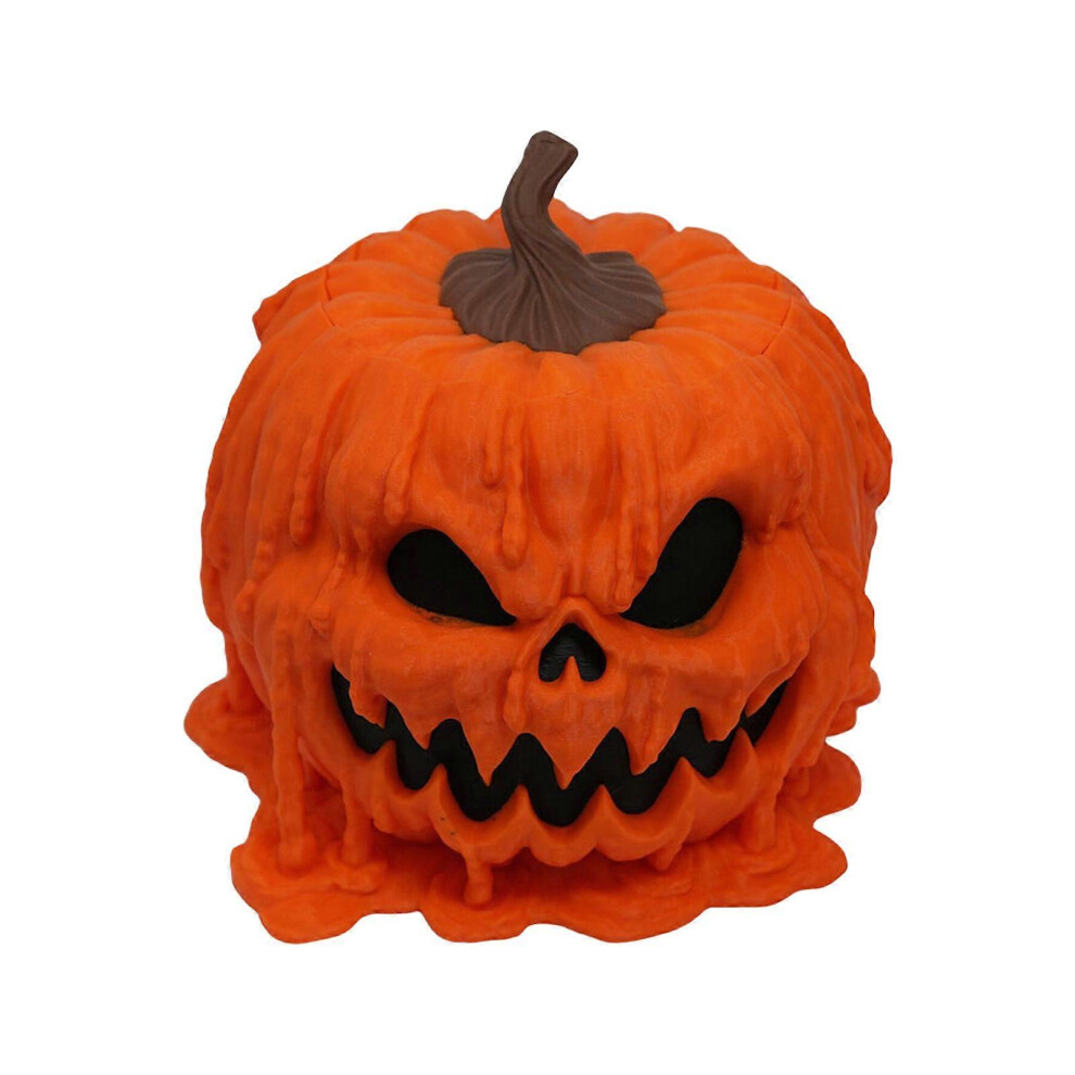 (12X12x6.8cm, One Size) Festival Halloween Melting Pumpkin Candy Bowl With Lid Resins Melting Skull Snacks Holders Container For Celebration 18X18x14 7683012697081