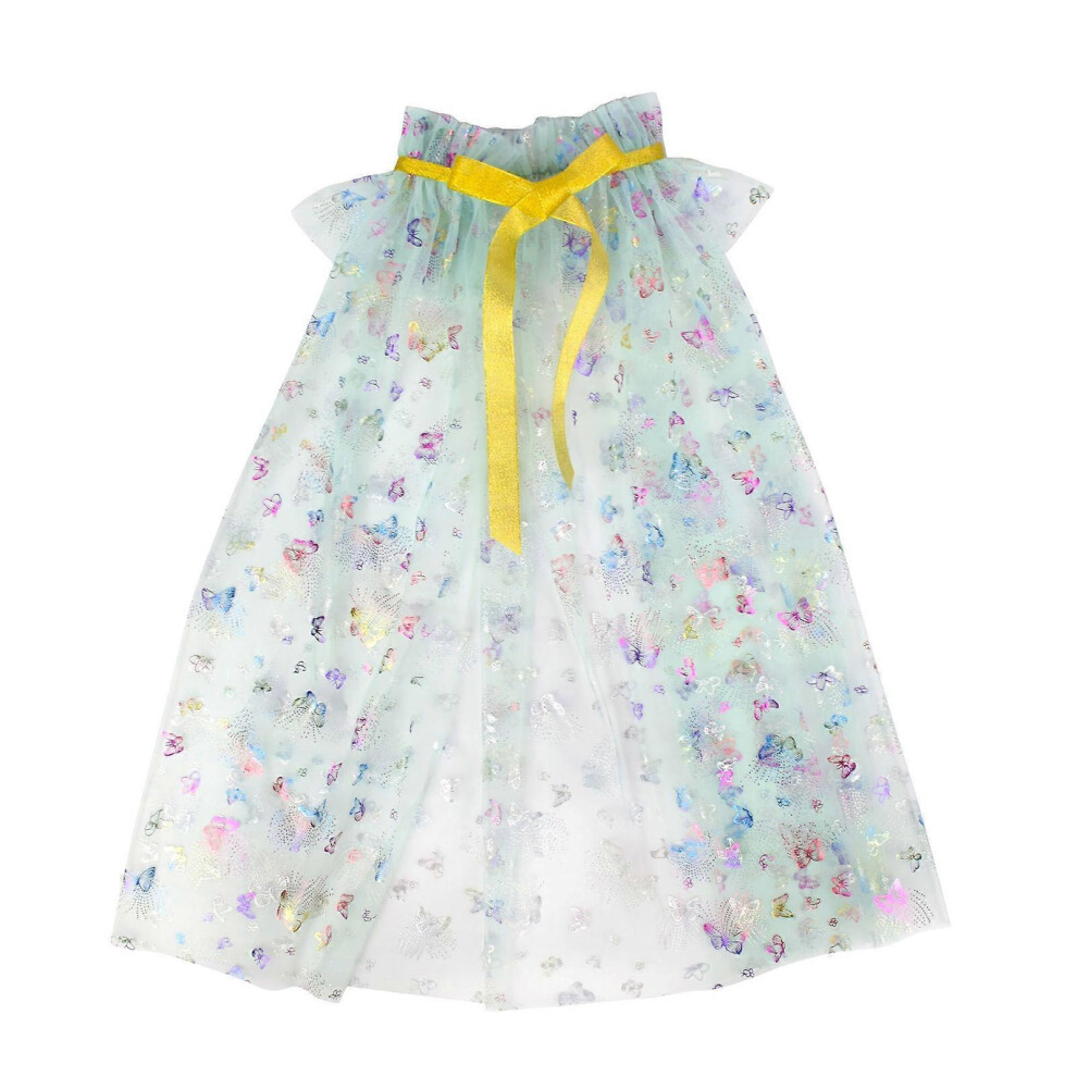 (Yellow, One Size) Girls Dress Cape Princess Cape Party Cosplay Cloak Halloween Cosplay Cloak Party Supplies For Masquerade Parties Green 7683012698965