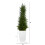 3.5 Cypress Artificial Tree in White Metal Planter UV Resistent (indend?rs/udend?rs) 3