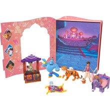 Mattel Disney Princess Toys Jzmin klasszikus meseknyv kszlet 6 karakterrel, kztk Jzmin Aladdinnal s Genie kis babkkal. A Disney Aladdin filmj