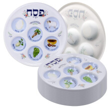 The Dreidel Company Pesach Seder Bord Deluxe Kwaliteit Plastic 10"""" Wegwerpborden (25-pack)