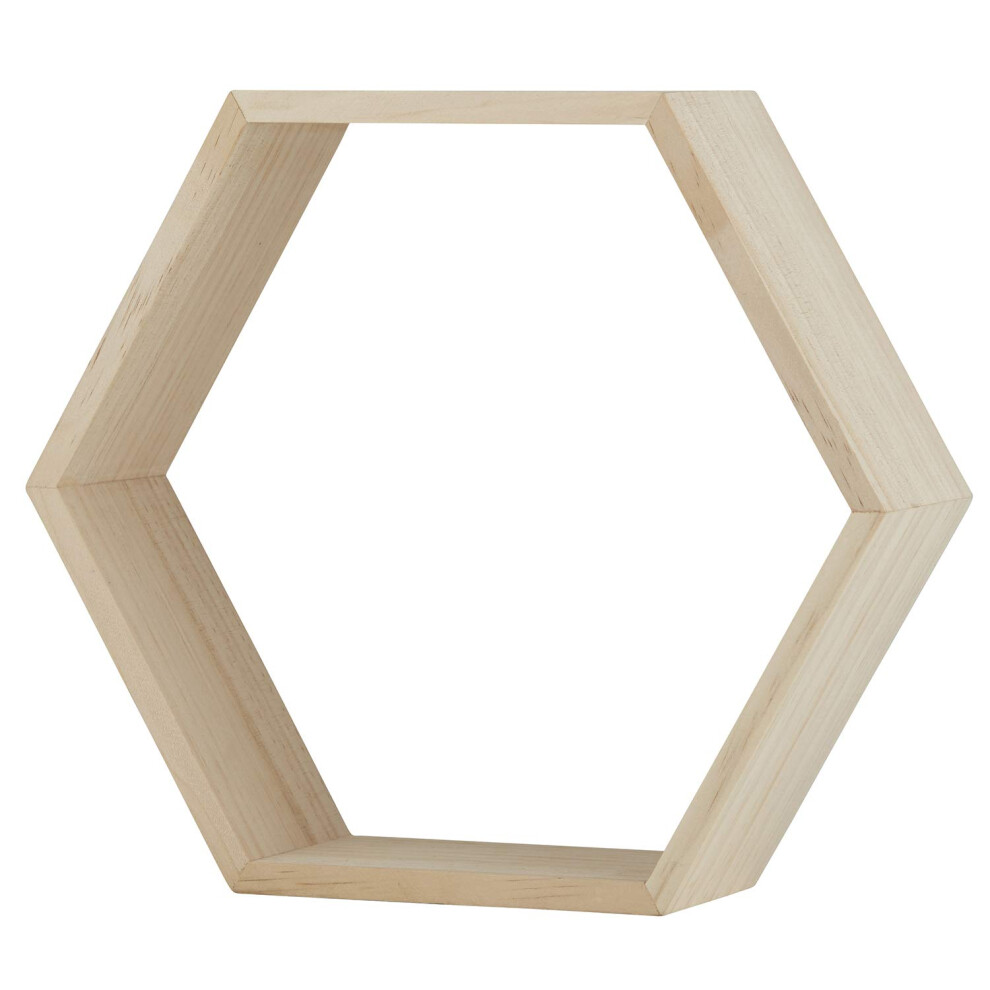 Stephan Baby Wooden Nursery Shelf  Natural Pine Hexagon-image-OPC-PH52QNP-NEW