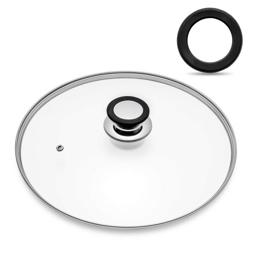 Tempered Glass Lid with Heat Resistant Handle 10.5""""/26cm Clear