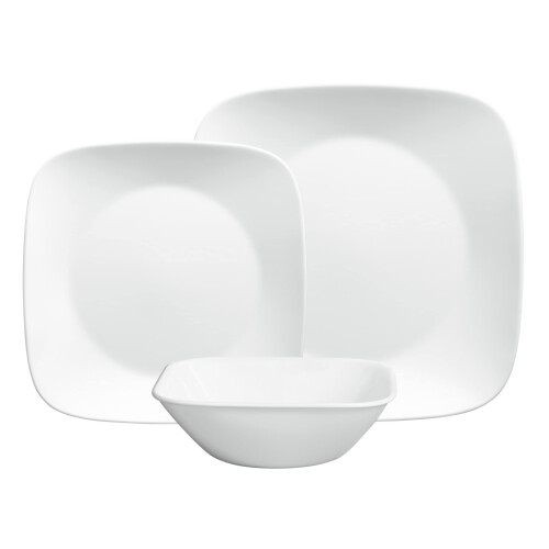 Corelle Dinner Plate  Pure White  12 Pc Set