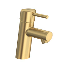 GROHE 34270GNA Concetto Einloch-Badezimmerarmatur mit Einhebelmischer, Gr      e S, 1,2 GPM, geb   rstet, Cool Sunrise (geb   rstetes Gold)