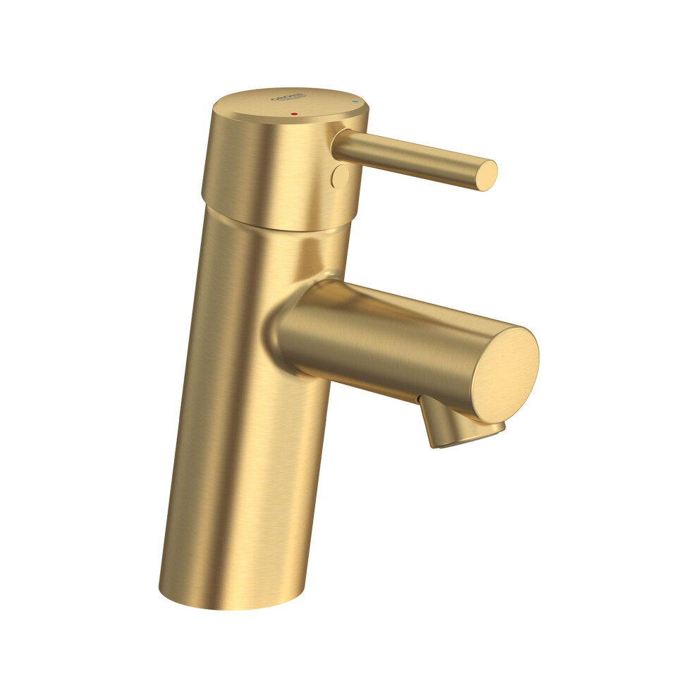 Grohe 34270Gna Concetto Single Hole Single-Handle S-Size Bathroom Faucet 1.2 Gpm Brushed Cool Sunrise (Brushed ) Gold