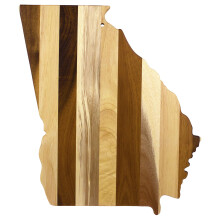 Totally Bamboo Rock & Branch Series Shiplap Georgia State-vormige houten serveer- en snijplank | Ideaal voor kunst aan de muur
