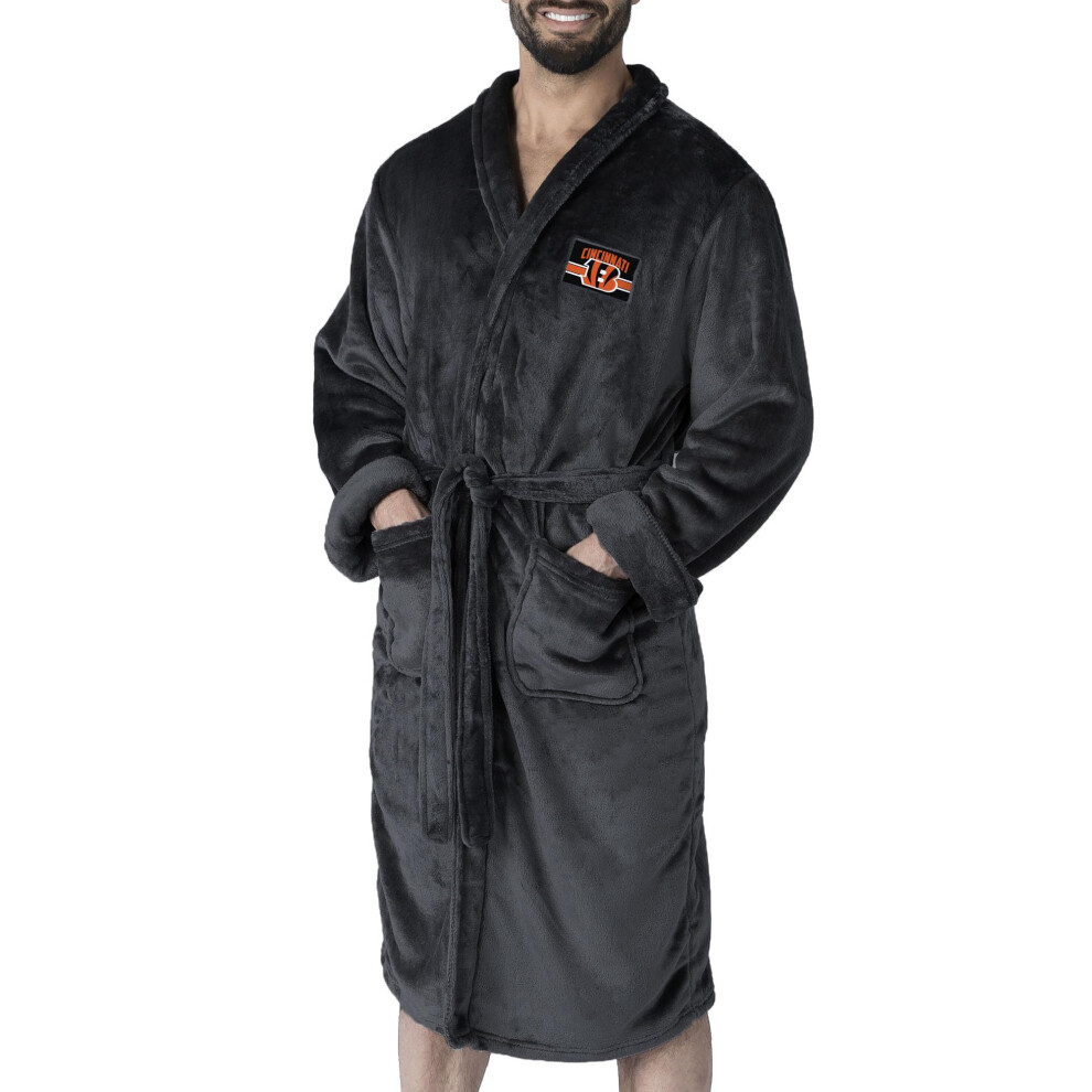 Peignoir de bain en soie NORTHWEST NFL Cincinnati Bengals, taille L/XL, noir