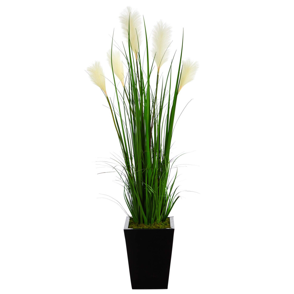 Plante artificielle de prunier de bl    de 4,5 cm dans un pot en m   tal noir