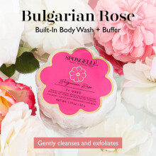 Spongelle Daisy Spongette Bulgarian Rose Wild Flower Buffer Body Scrubber | Bath & Shower Loofah for Women | Exfoliator with Body Wash Infused Sponge