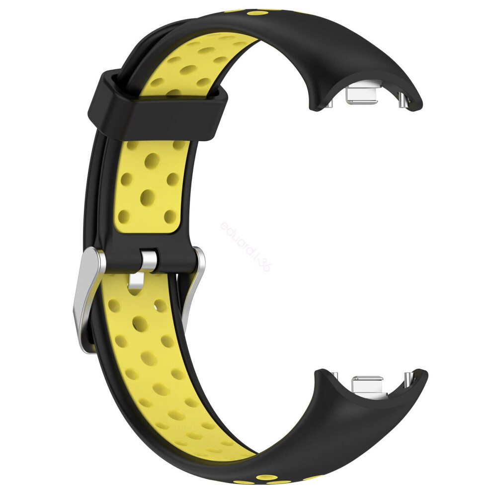 (Black/Yellow) Silicone Band Strap For Xiaomi Mi Band 8 Smart Bracelet Band8 Replacement New-image-OPC-PHQJKVM-NEW
