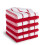 KitchenAid Kitchenaid Albany Dishlloth 8 Pack Set Passion Red/White 12 """" x12 """" 1