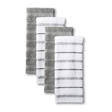 KitchenAid Albany Kitchen Towel 4-Pack Set Grey/White 16""""x26""""