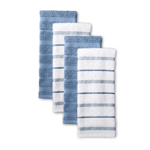 KitchenAid Albany Kitchen Towel 4-Pack Set Blue Velvet /White 16""""x26""""
