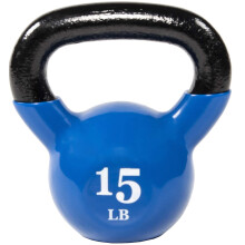 Fitvids All-Purpose Color Vinyl Coated Kettlebell 15 Pounds